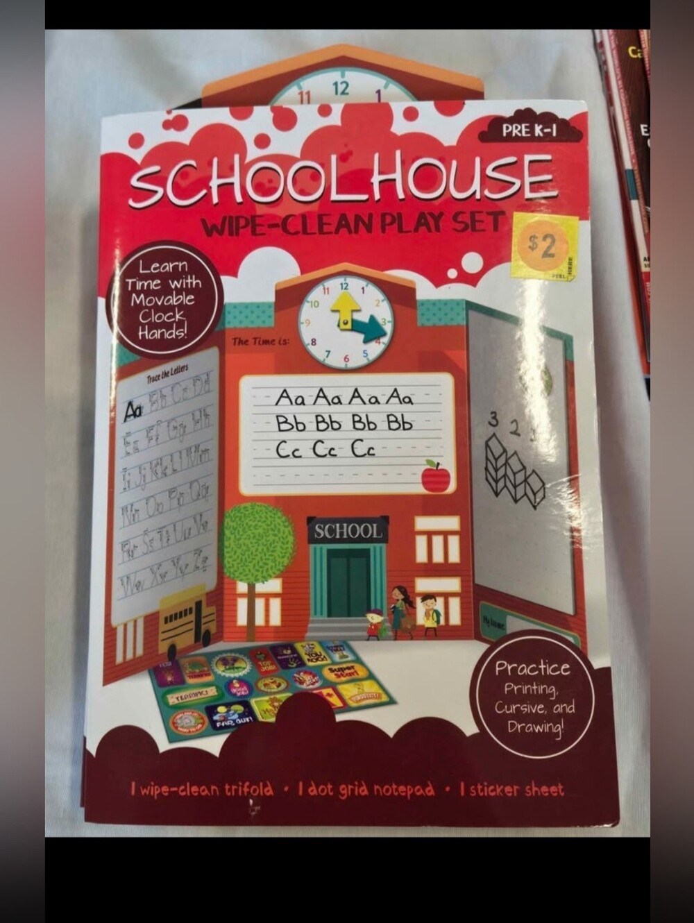 (2) School House Wipe-Clean Play Set